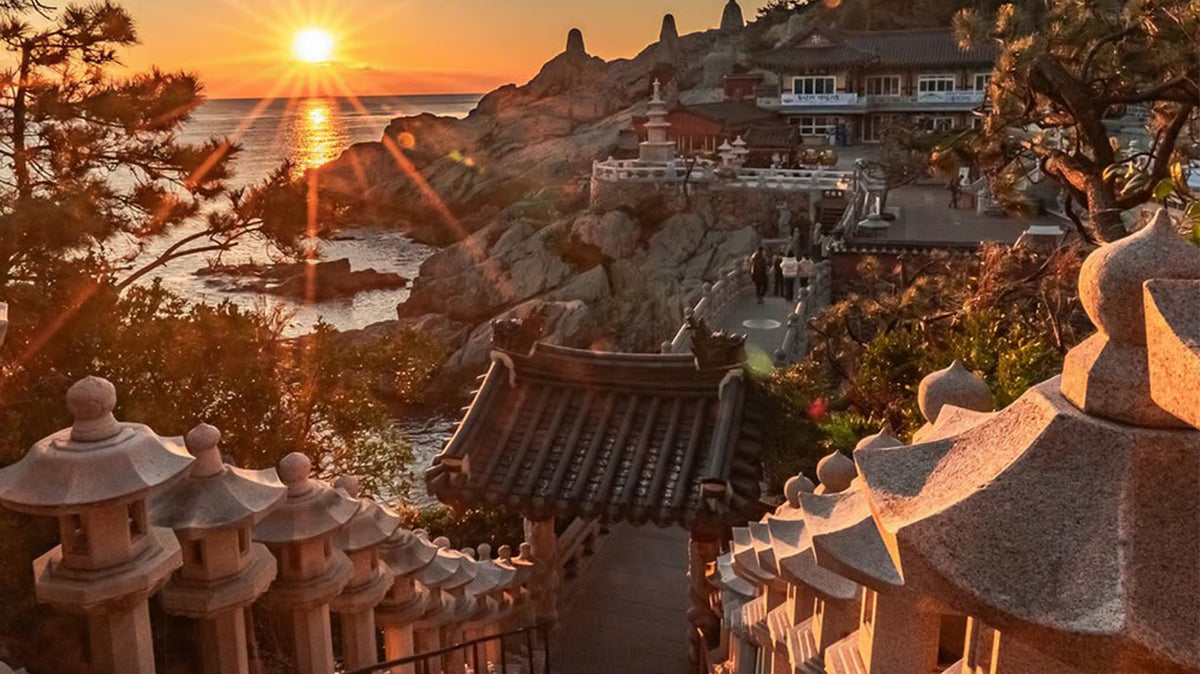 Busan: tour privado por la costa este con descenso en kart y visita a un templo