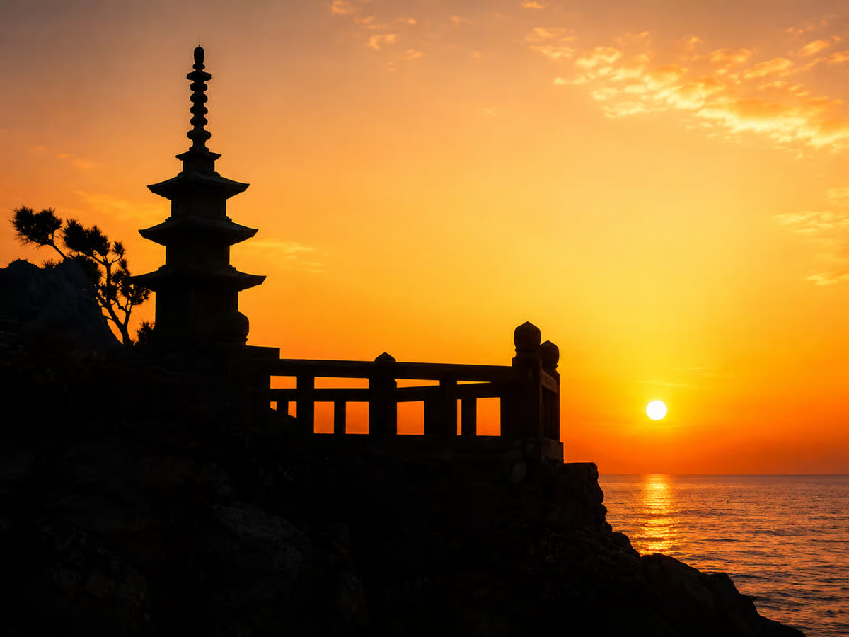Busan: tour privado por la costa este con descenso en kart y visita a un templo