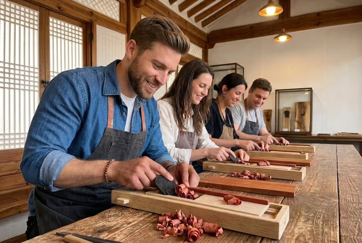 Seúl: taller de fabricación de palillos tradicionales en Insa