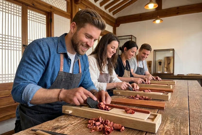 Seúl: taller de fabricación de palillos tradicionales en Insa